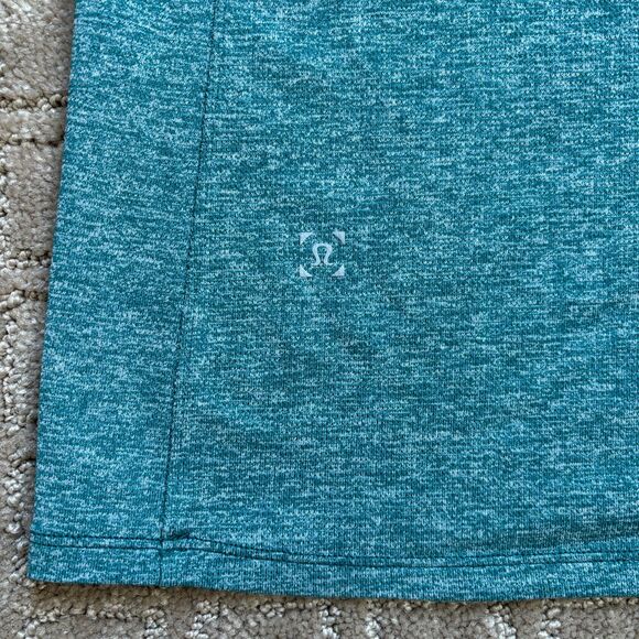 Lululemon Short Sleeve Crew Neck T-Shirt Heathered Green Mens Large Run - Picture 6 of 9